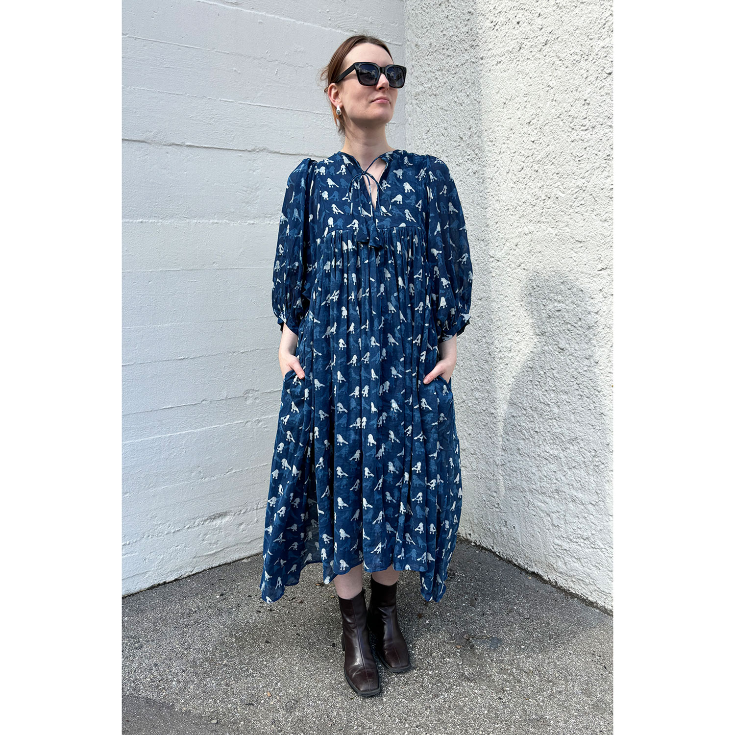 Doi Midi Kleid Indigo Bird