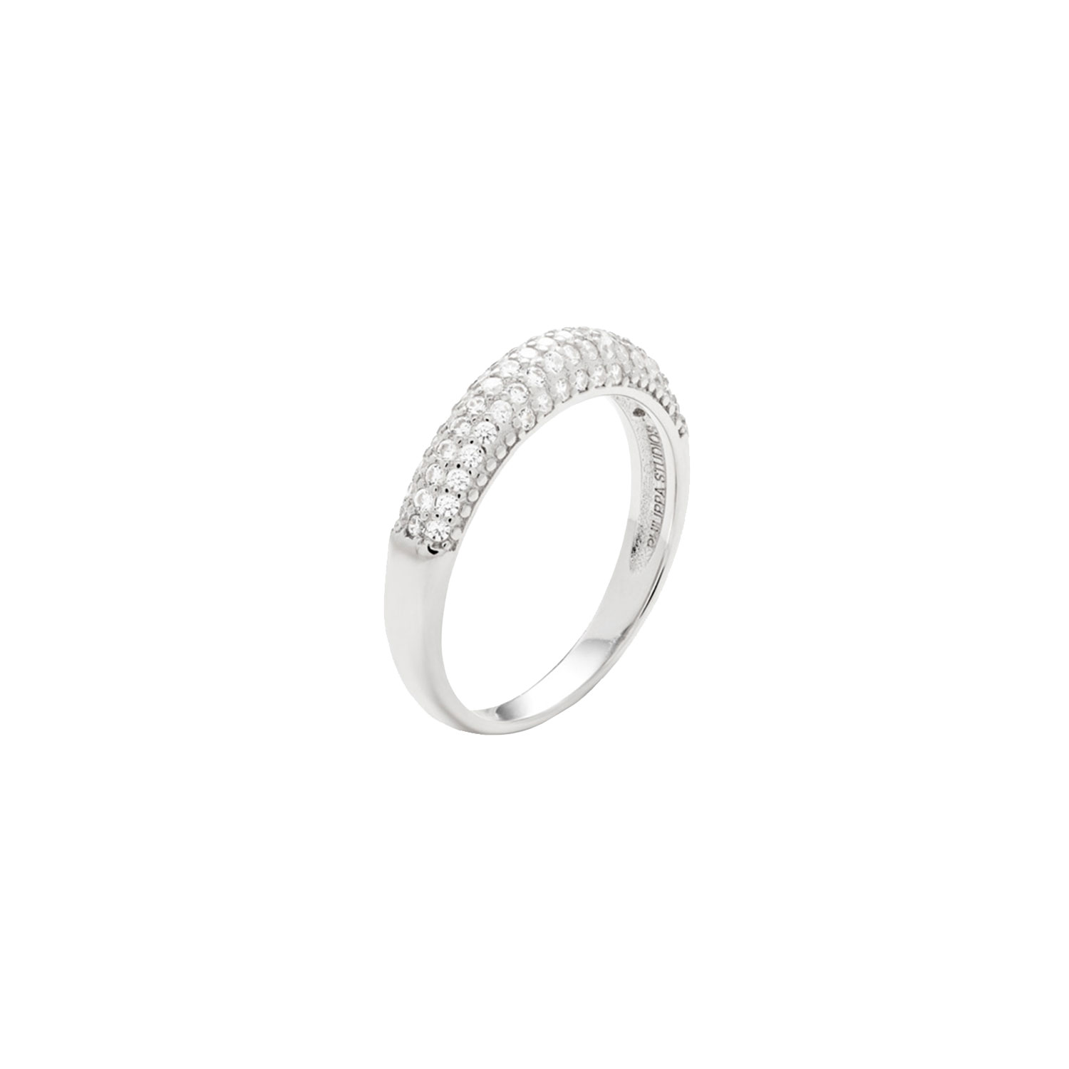 Philippa Studios Dome Slim Pave Philippa Studios Ring Silber vorne