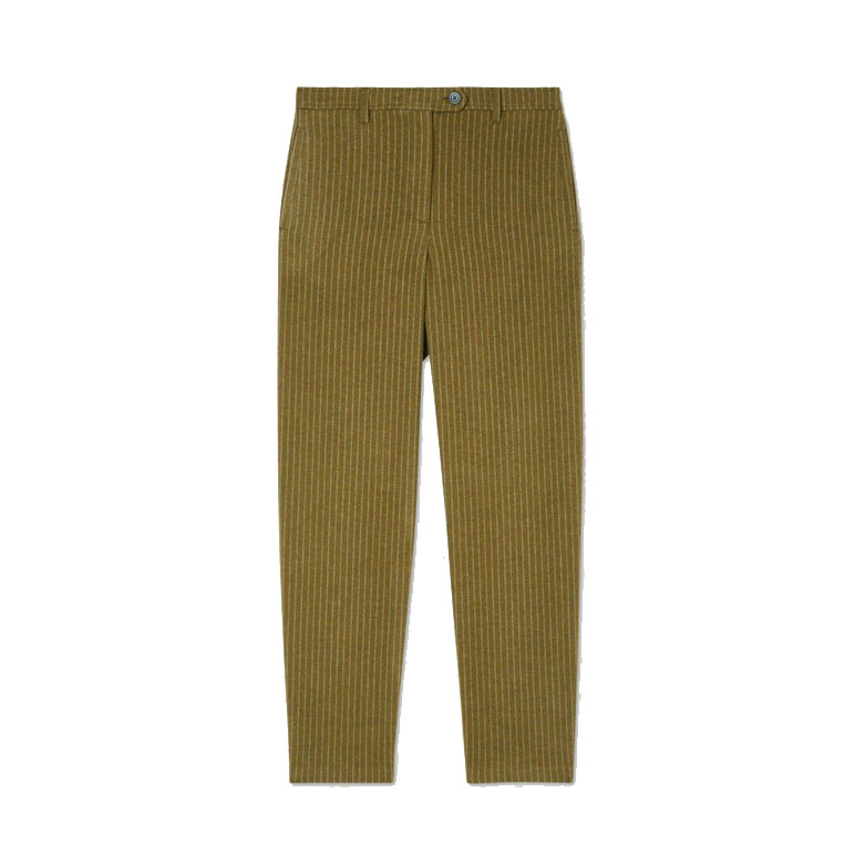 American Vintage Dopabay Hose Blue And Kaki Stripes