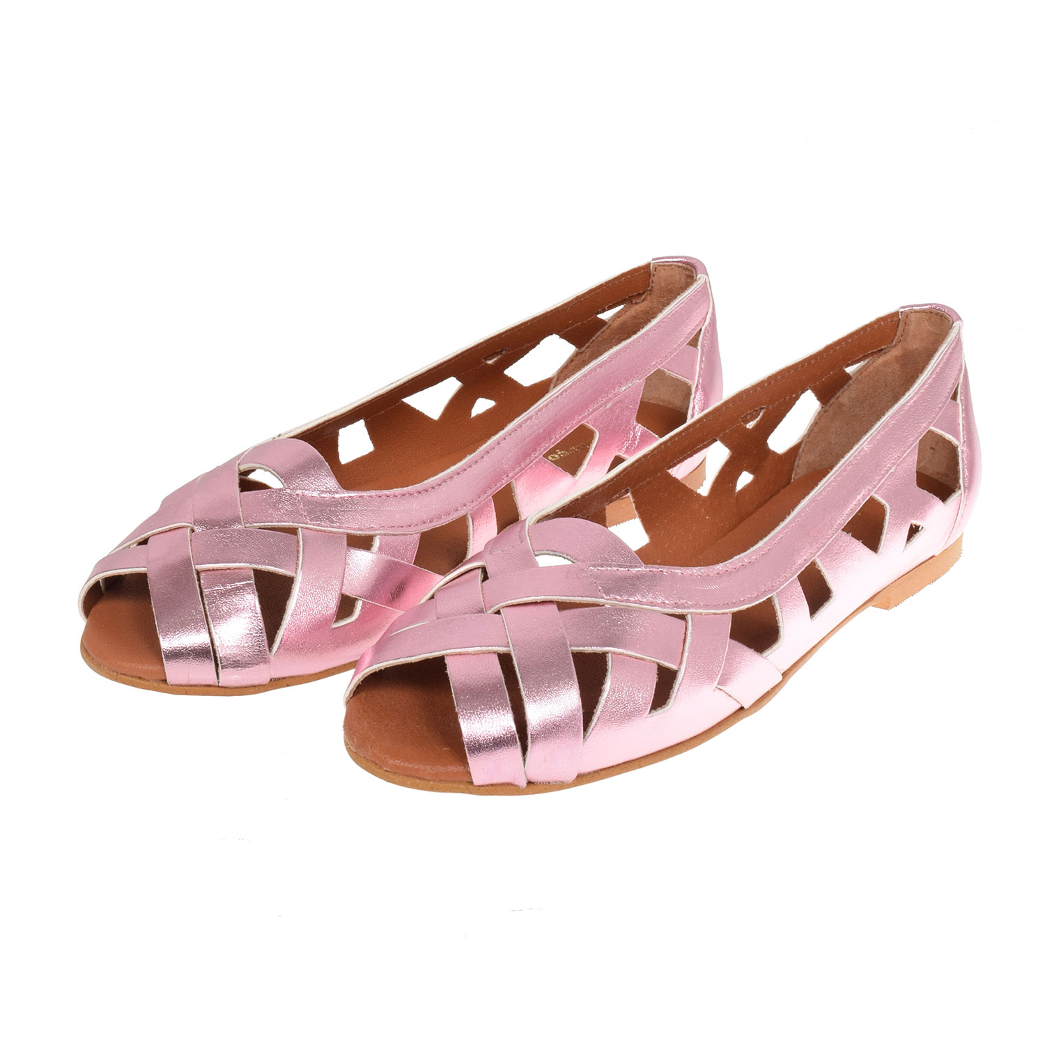 La Garçonne Doreen La Garçonne Sandalen Metallic Rosa vorne