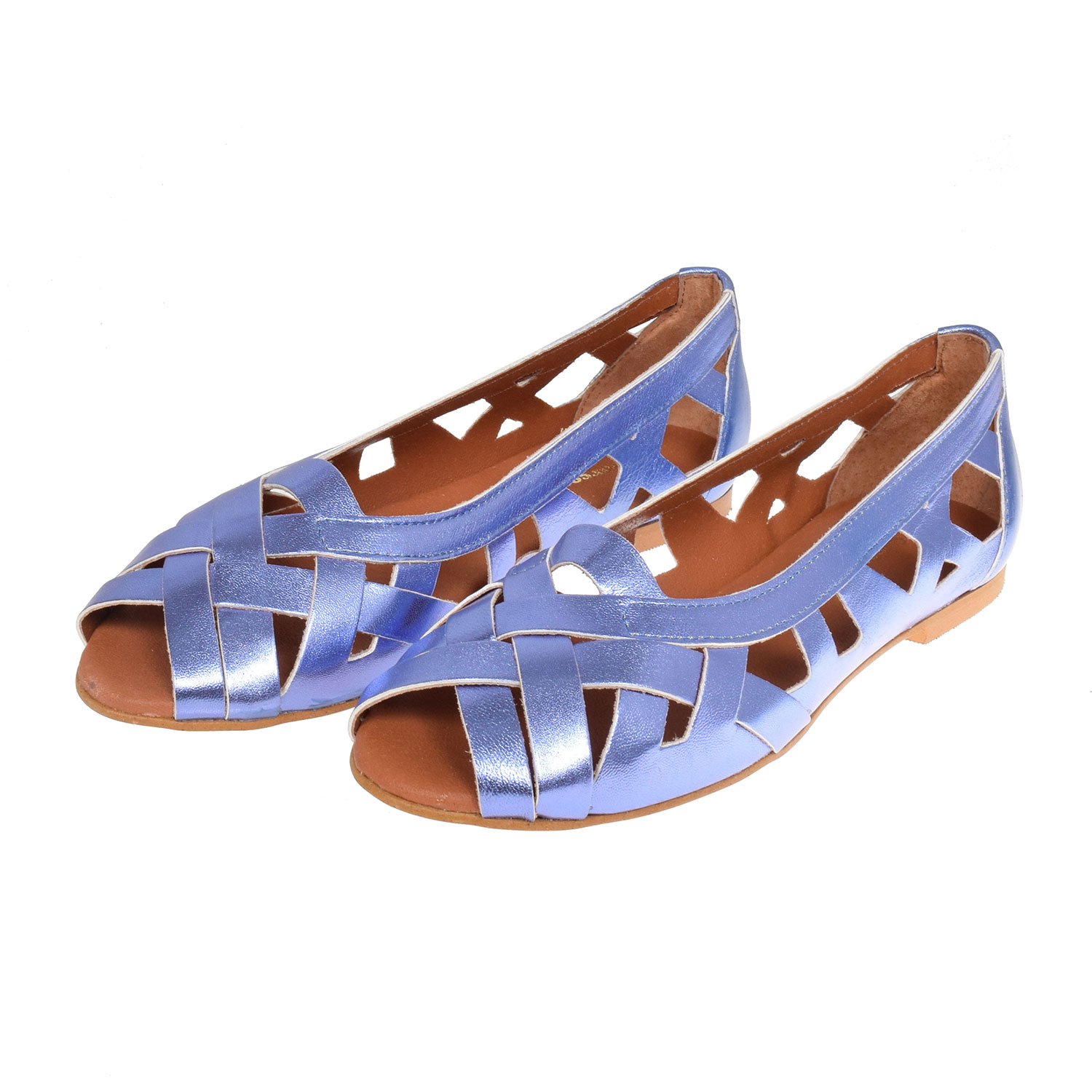 La Garçonne Doreen La Garçonne Sandale Metallic Blau-Lila vorne