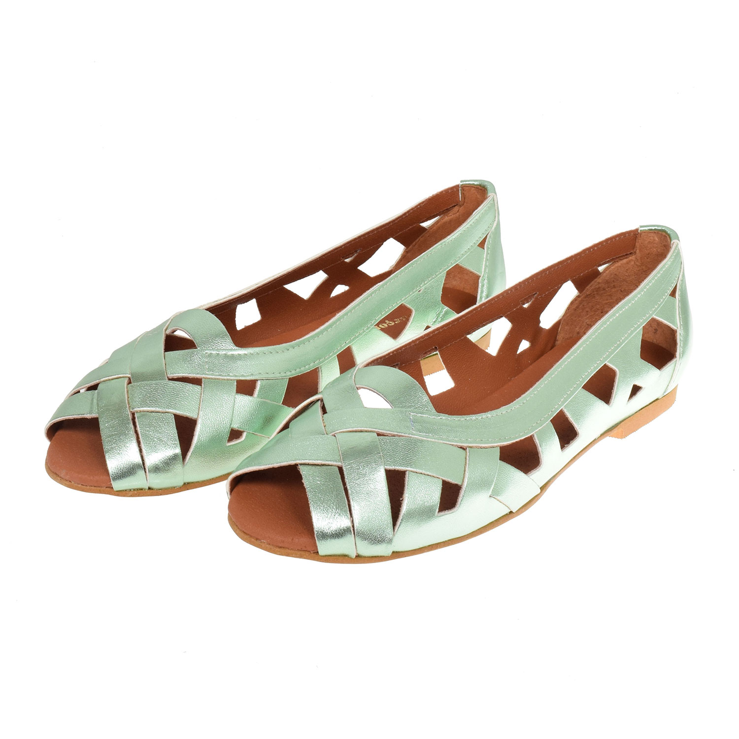 La Garçonne Doreen La Garçonne Sandalen Metallic Grün vorne