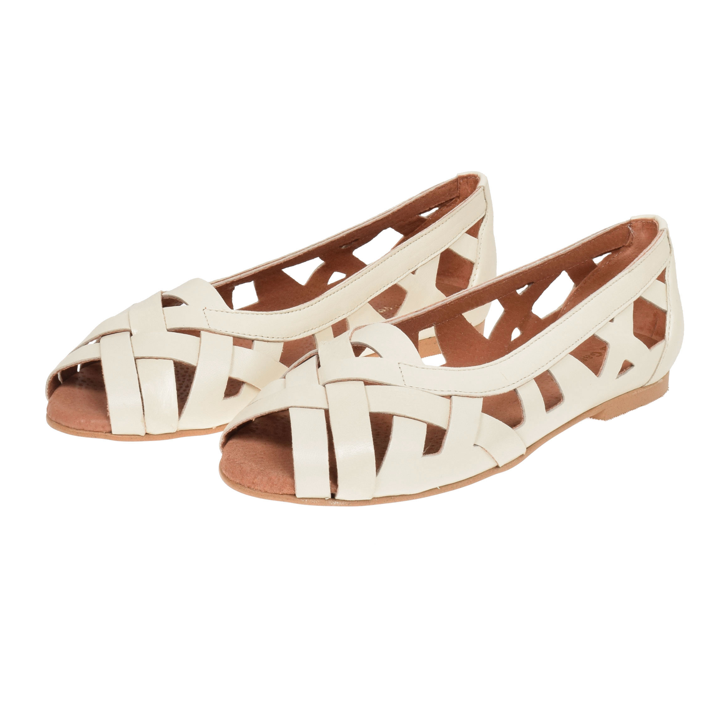 La Garçonne Doreen La Garçonne Sandalen ecru vorne