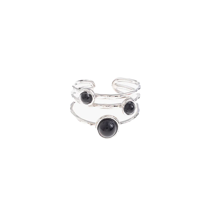 La Garçonne Bijoux Dots La Garconne Fingerring Edelstahl Silber vorne