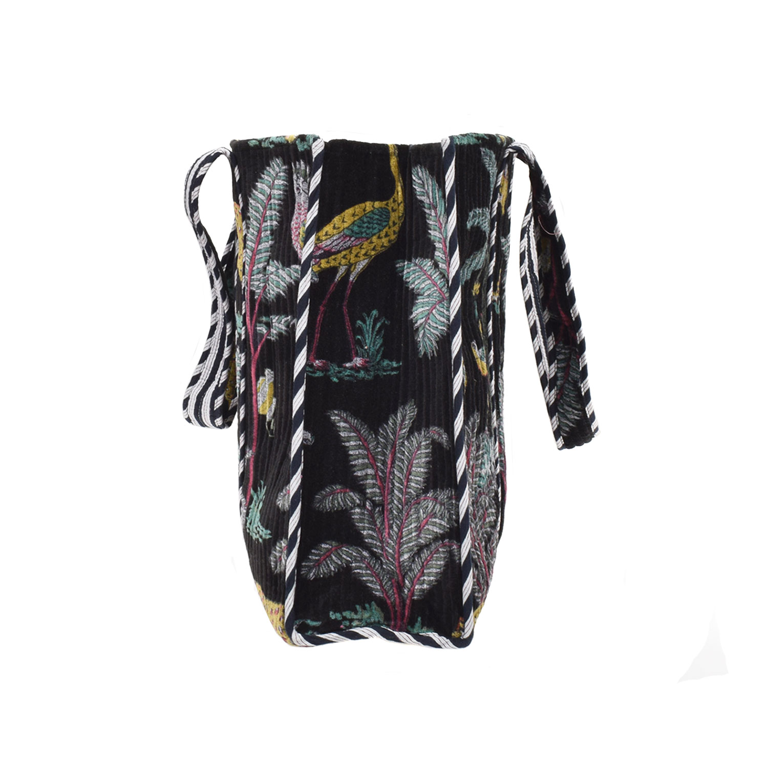 Le Trésor Du Monde Dschungel Large Velourstasche Schwarz