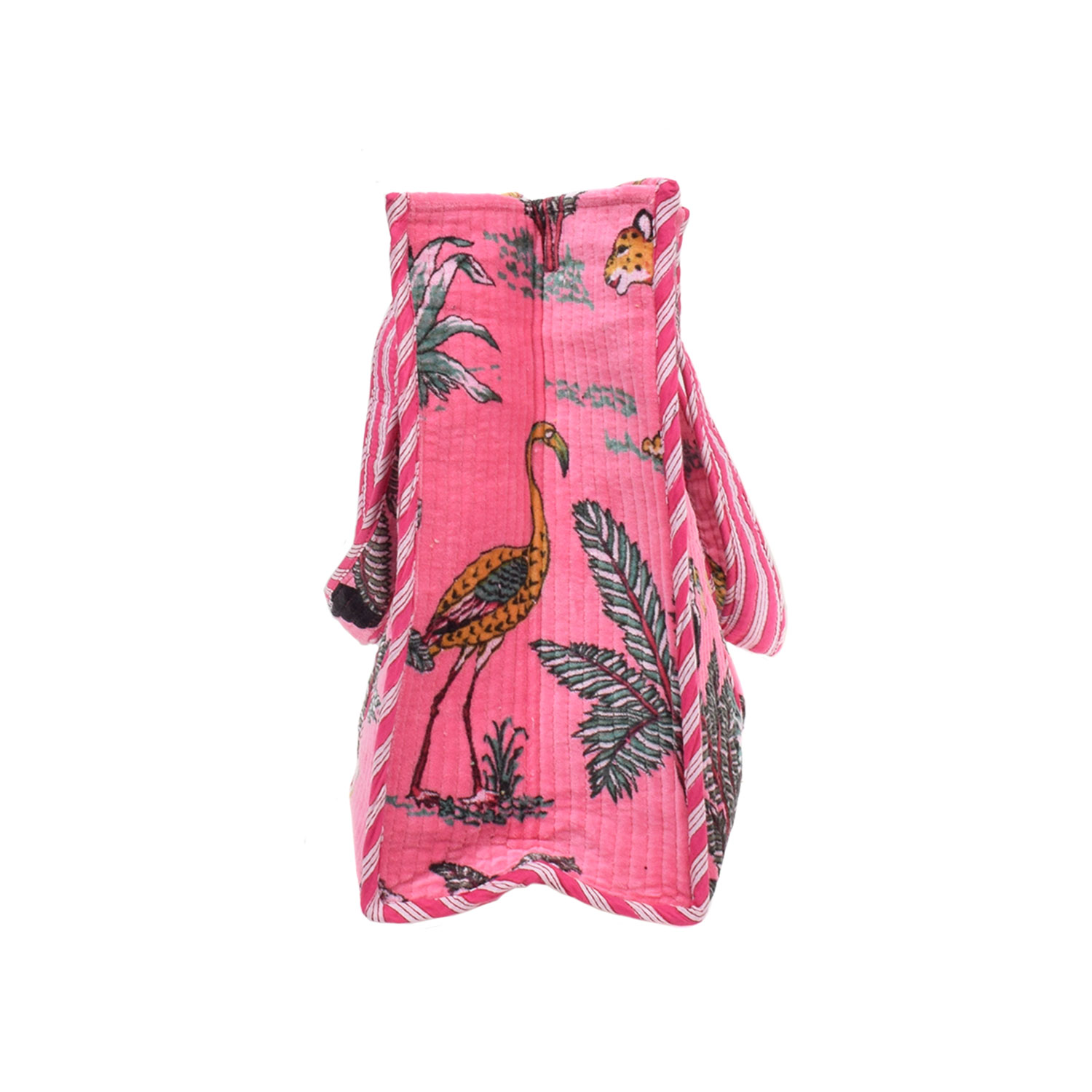 Le Trésor Du Monde Dschungel Medium Velourstasche Pink