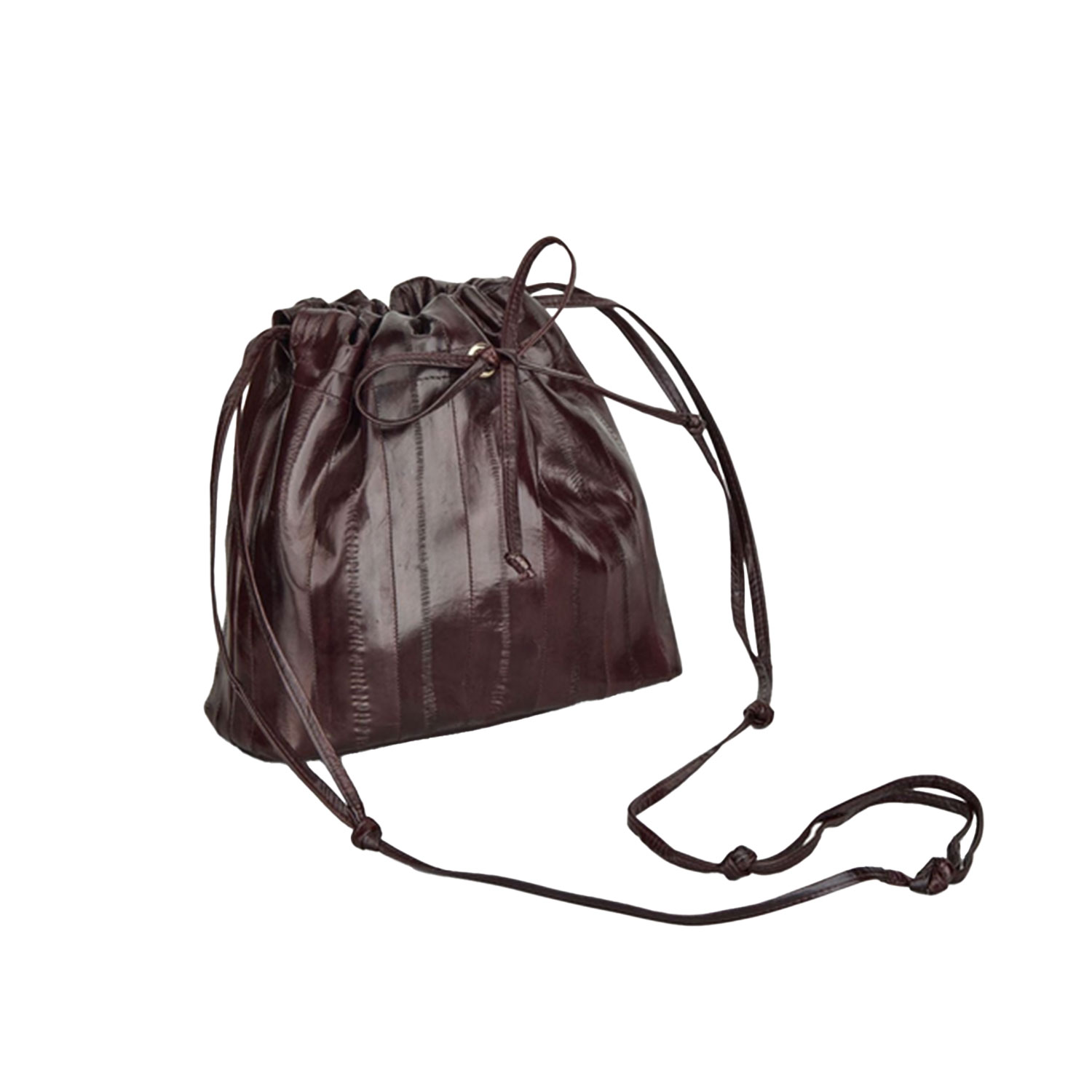 Becksöndergaard Eelskin Gila Beuteltasche in Dunkelbraun aus Aal-Leder von Becksöndegaard Seite