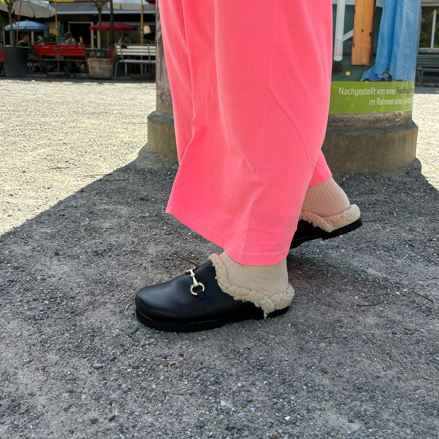 La Garçonne Elenora Mule Black Shamal