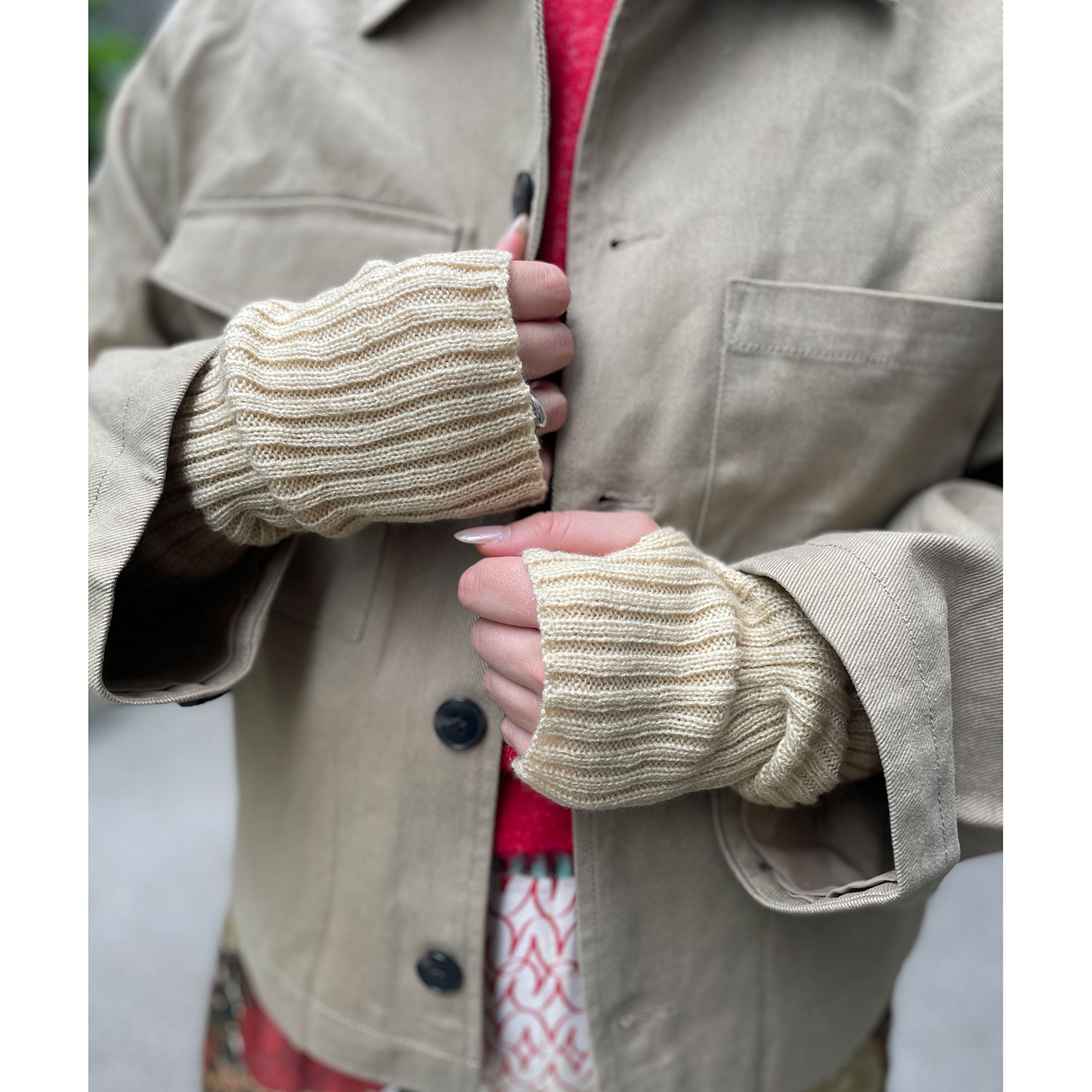 Noir Eliott Handstulpen Beige