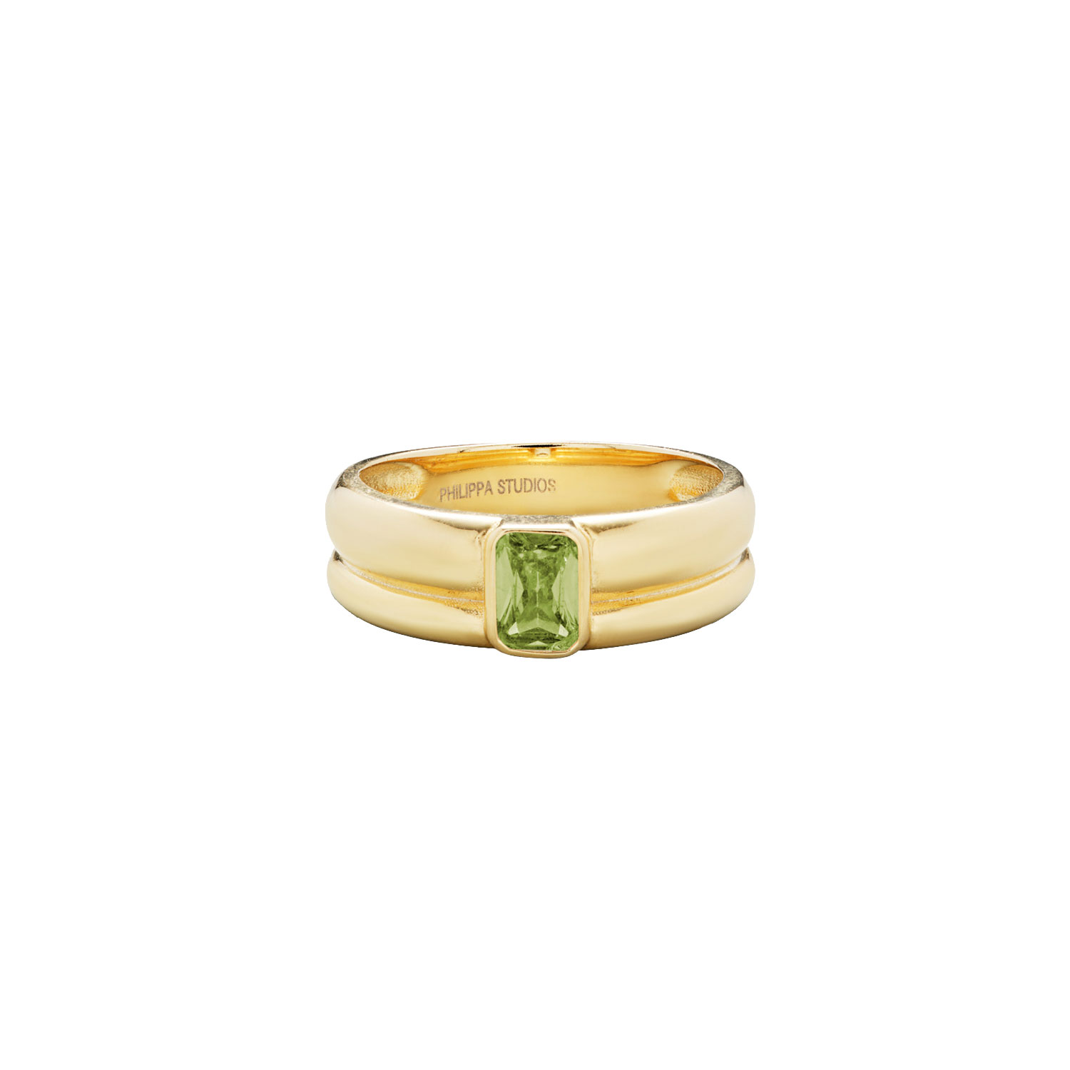 Philippa Studios Ella Peridot Philippa Studios Fingerring Gold Grün