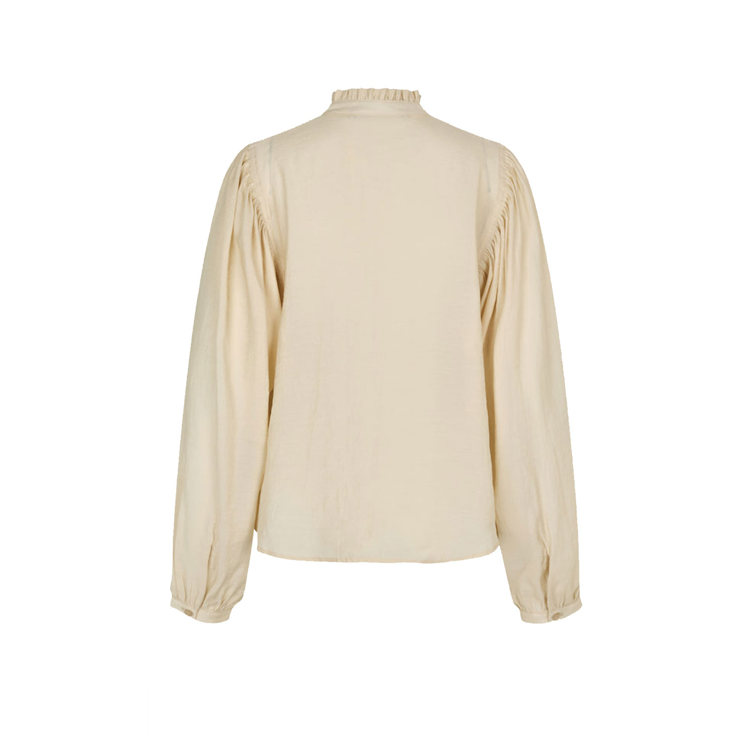 Second Female Emelia Bluse in Beige von Second Female Model hinten