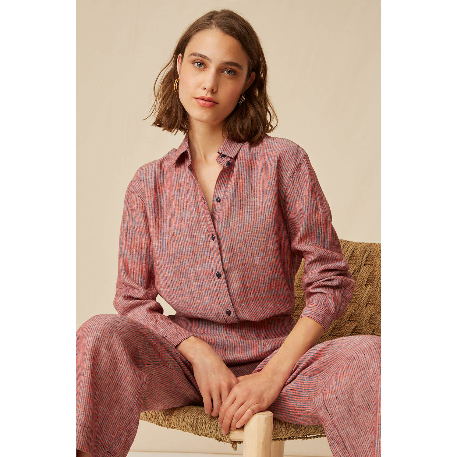 Harris Wilson Emmanuelle Bluse Marine/Geranium