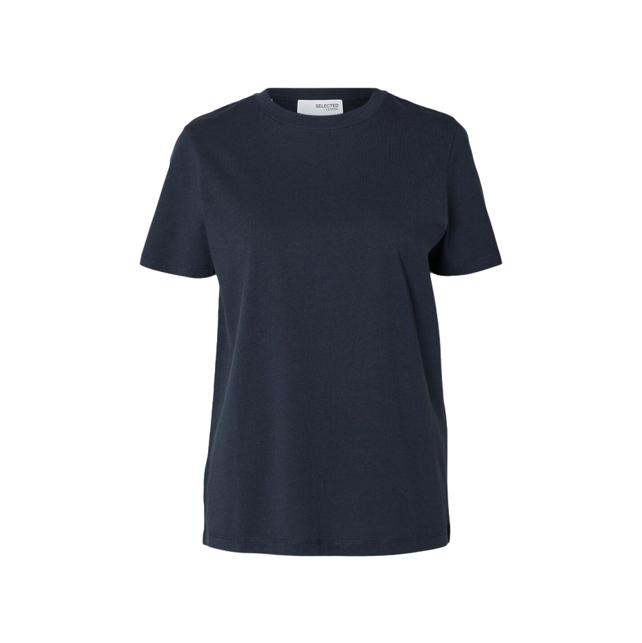 Selected Femme My Essential O-Neck T-Shirt Dark Sapphire