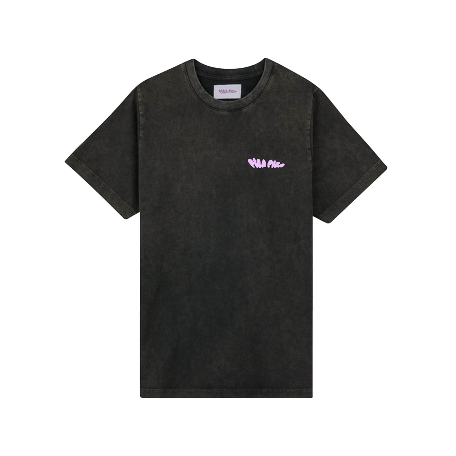 Pica Pica Eurotrash T-Shirt min Rundhals-Ausschnitt und lockerer Passform mit Aufdruck hinten in verwaschenem Schwarz von Pica Pica