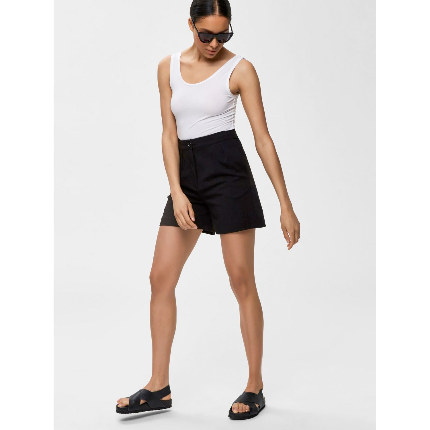 Selected Femme Eva Shorts Black