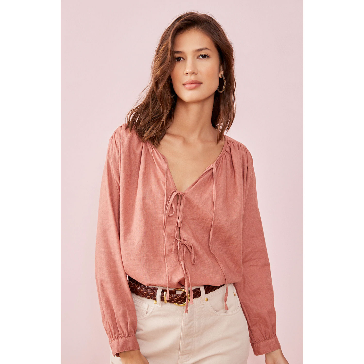 Des Petits Hauts Evaline Bluse Rosewood