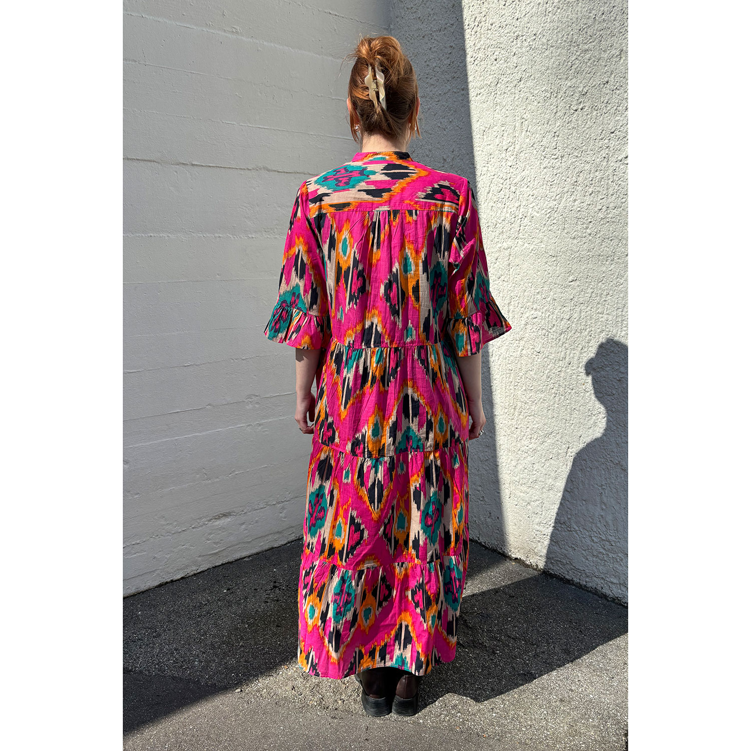 Le Trésor Du Monde Eveline Long Kleid Ikat Pink