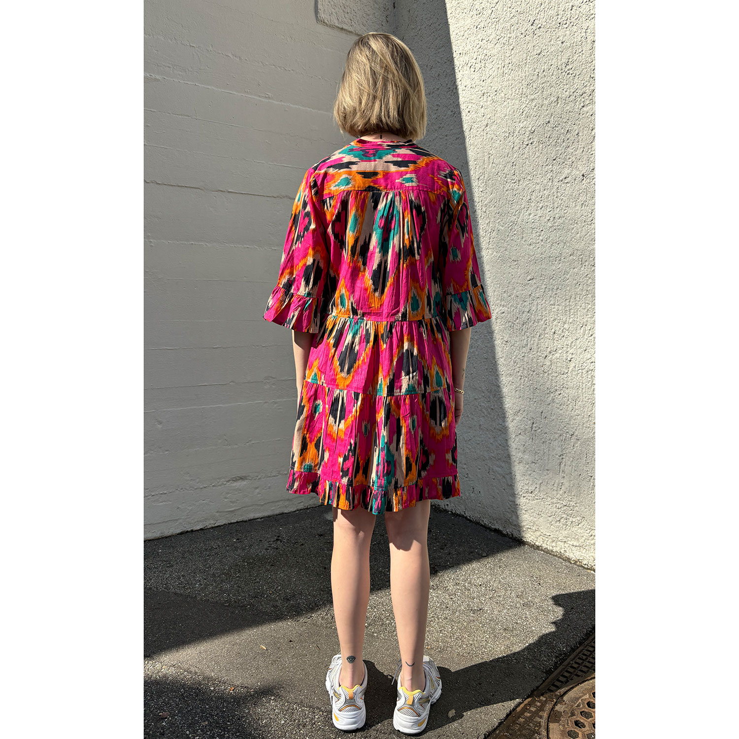 Le Trésor Du Monde Eveline Short Kleid Ikat Pink