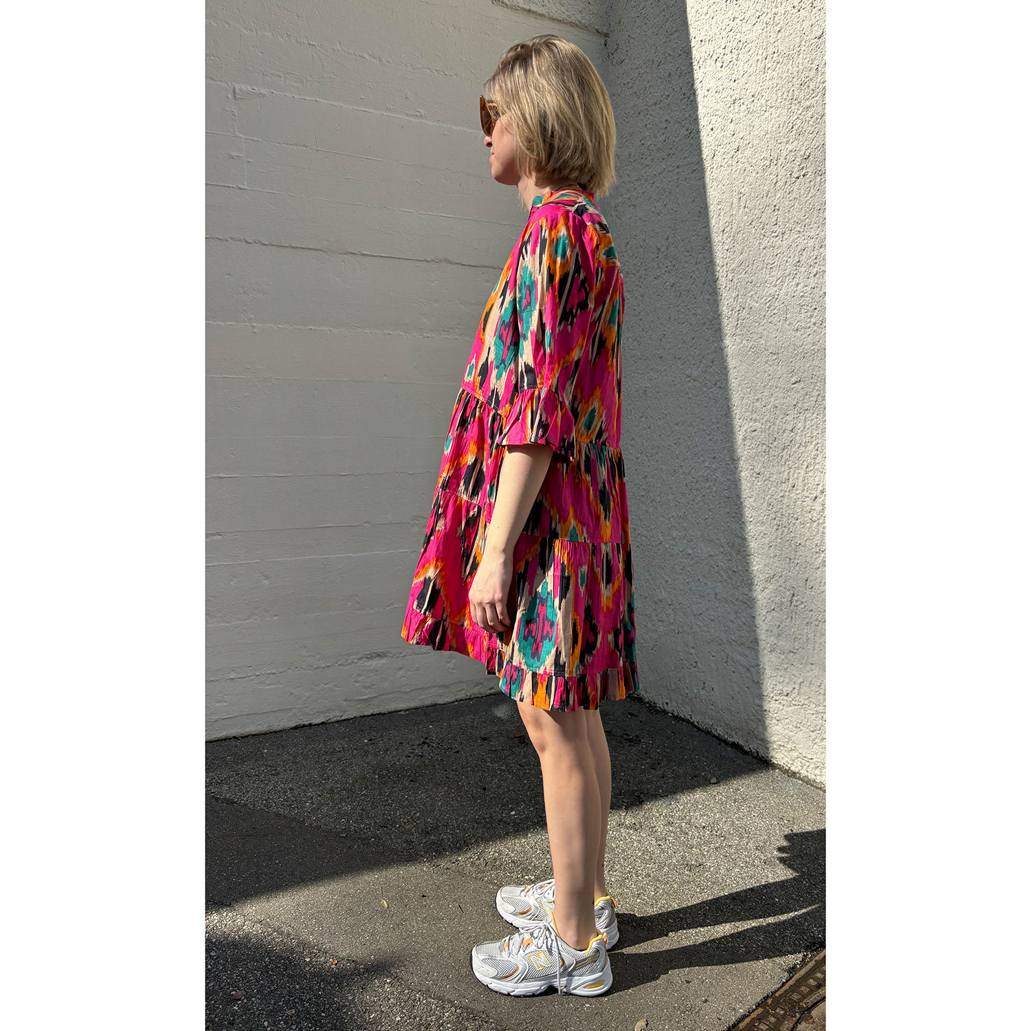 Le Trésor Du Monde Eveline Short Kleid Ikat Pink