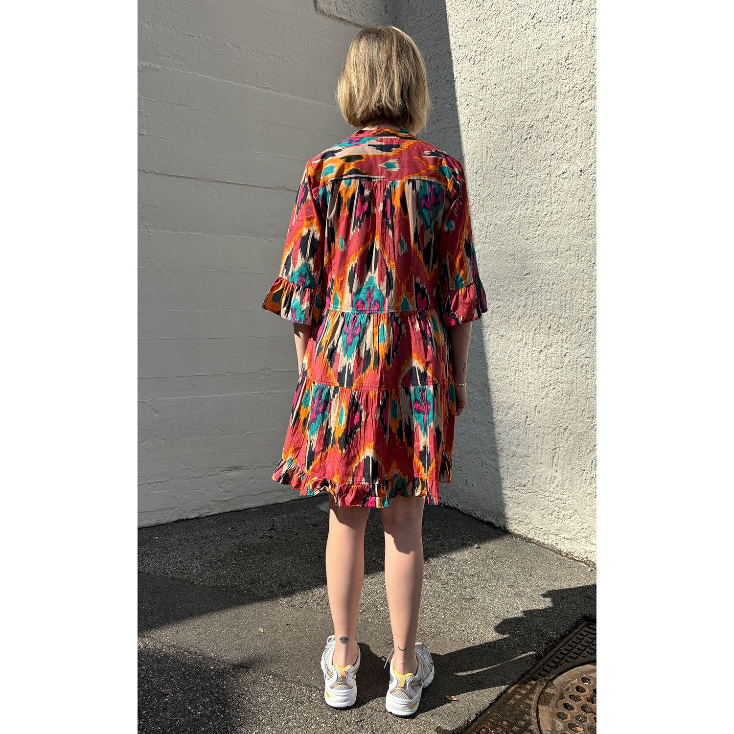 Le Trésor Du Monde Eveline Short Kleid Ikat Red