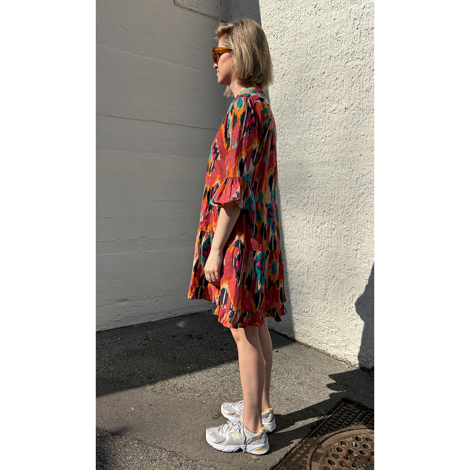 Le Trésor Du Monde Eveline Short Kleid Ikat Red