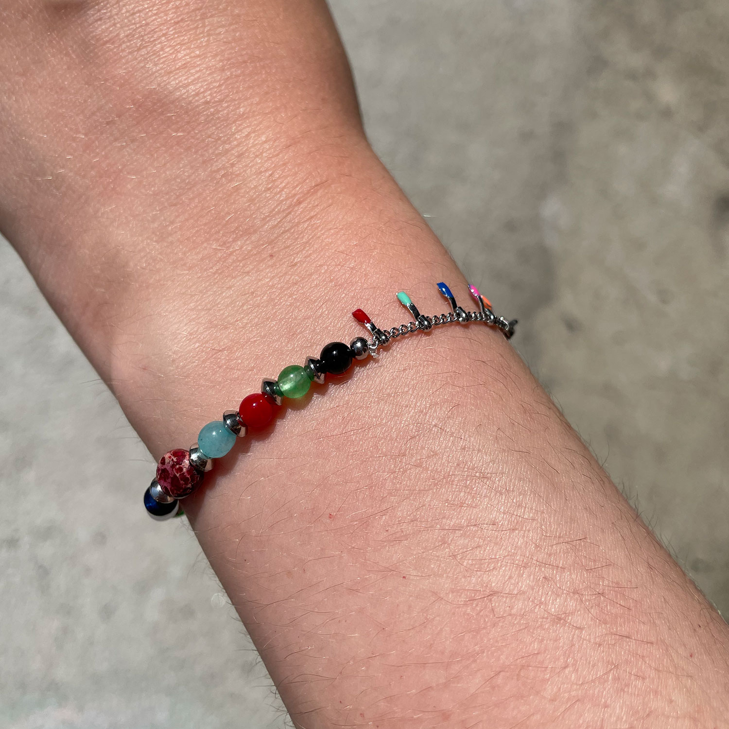 Exotic Armband Edelstahl Silber