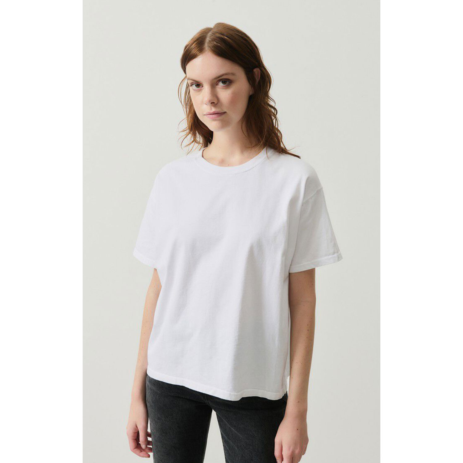 American Vintage Fizvalley American Vintage T-Shirt oversized weiss vorne