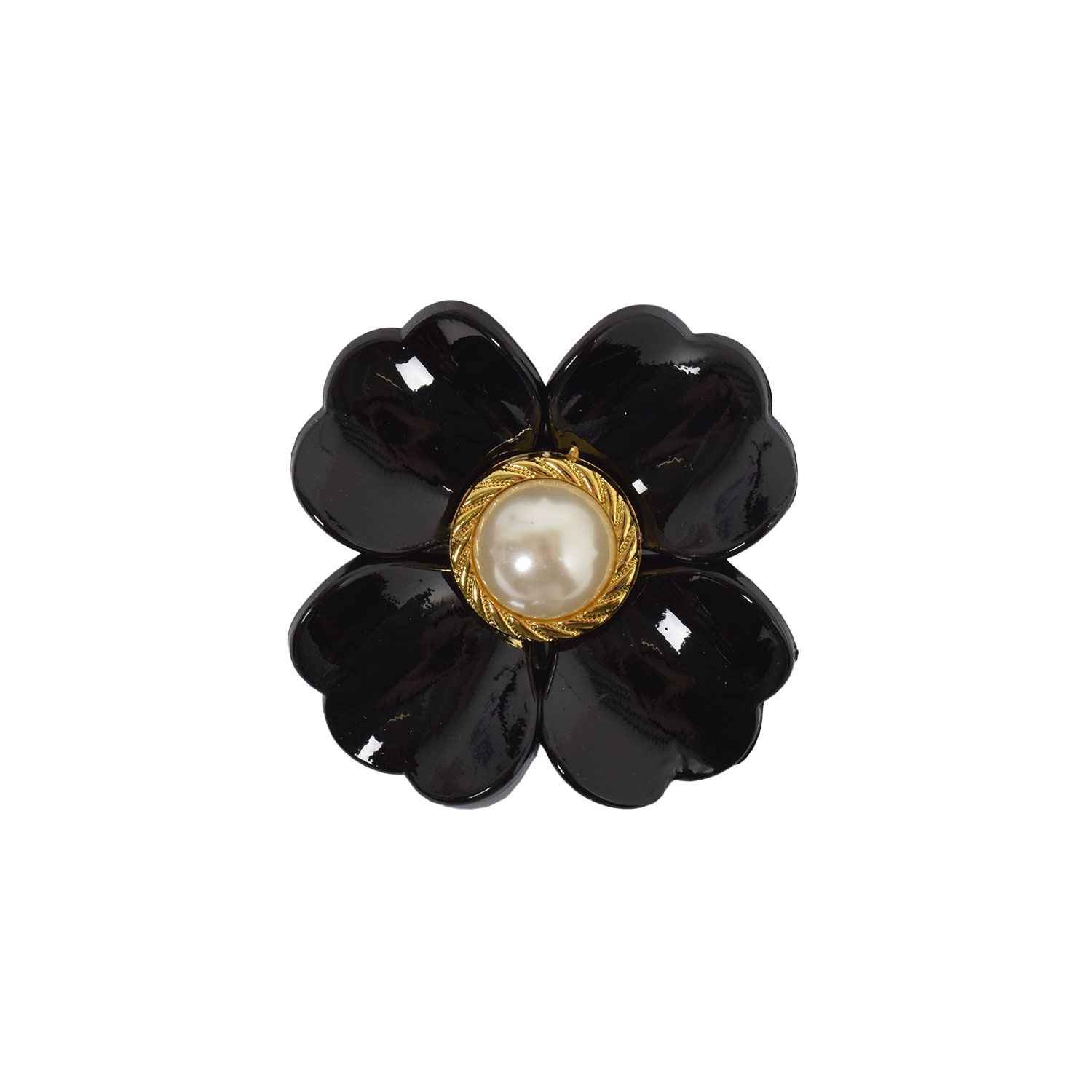 J'adore Flower Pearl Haarklammer Black