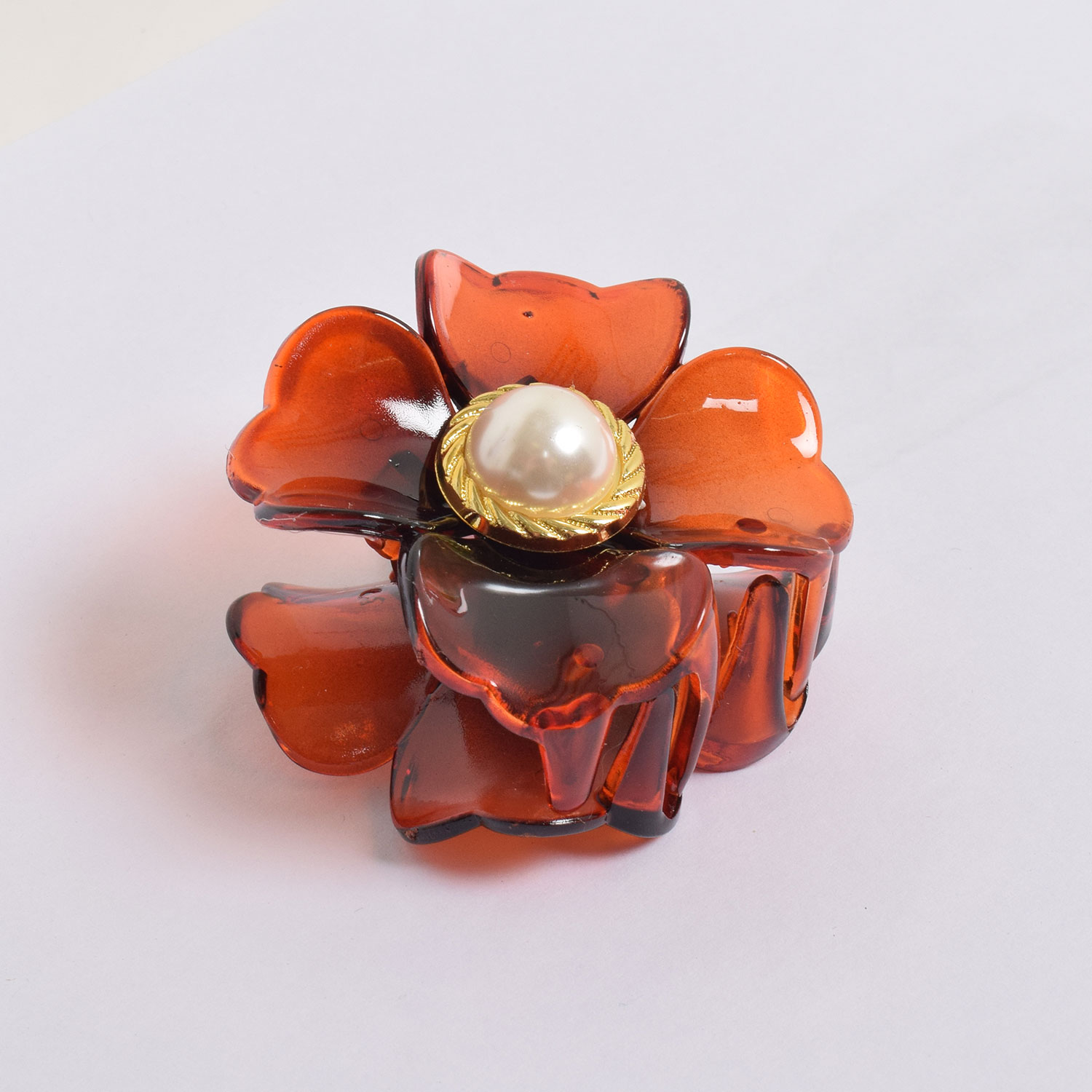 J'adore Flower Pearl Haarklammer Brown