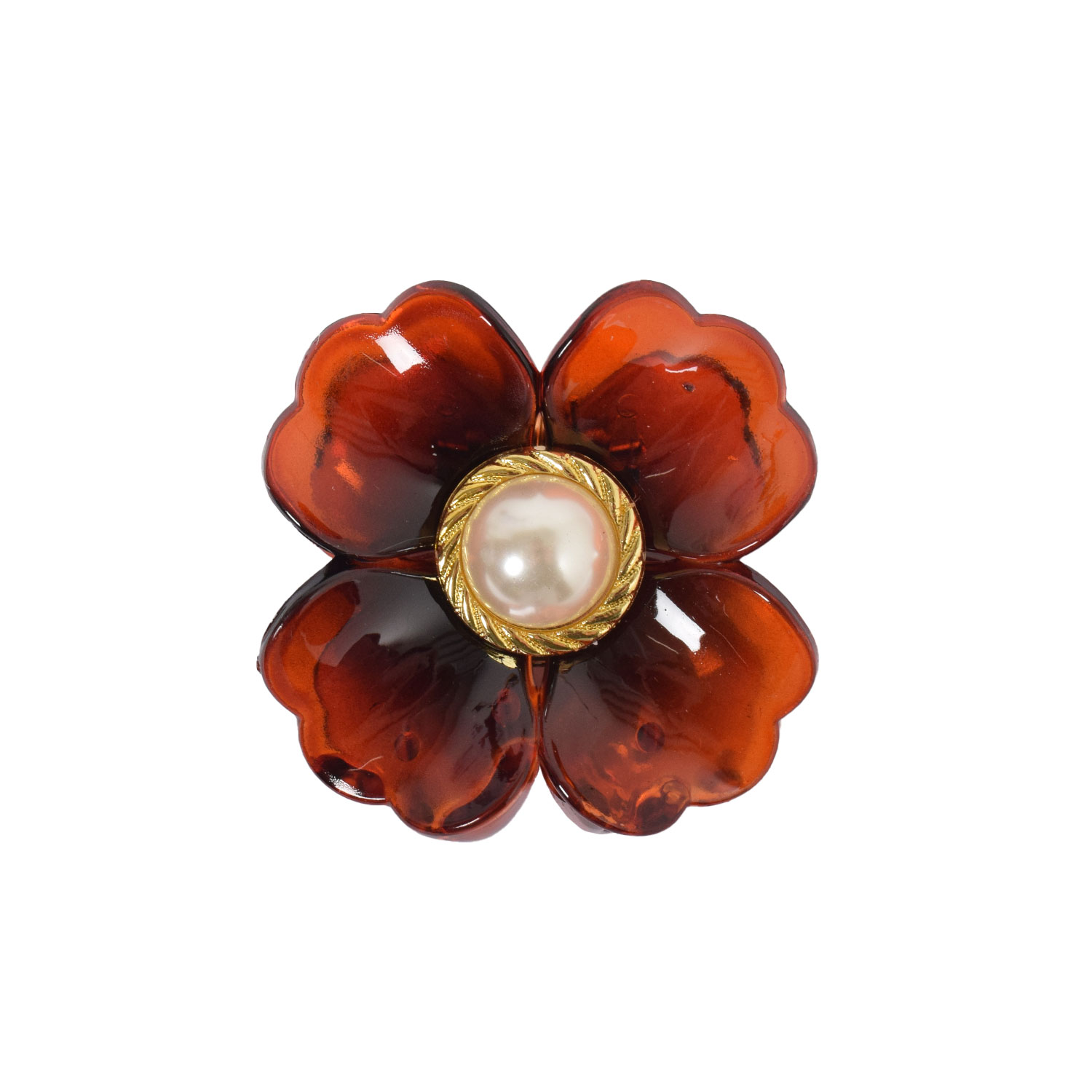 J'adore Flower Pearl Haarklammer Brown