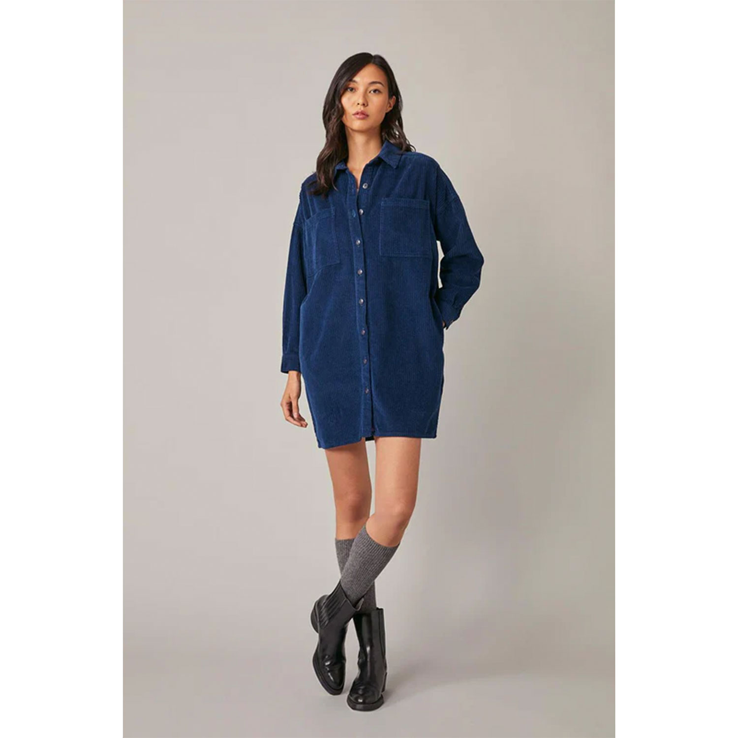 Harris Wilson Frane Harris Wilson Kleid Dunkelblau Model vorne