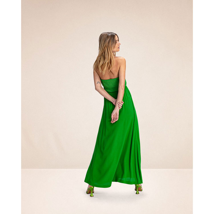 Karma Koma Funky Karma Koma Kleid Grün Model hinten