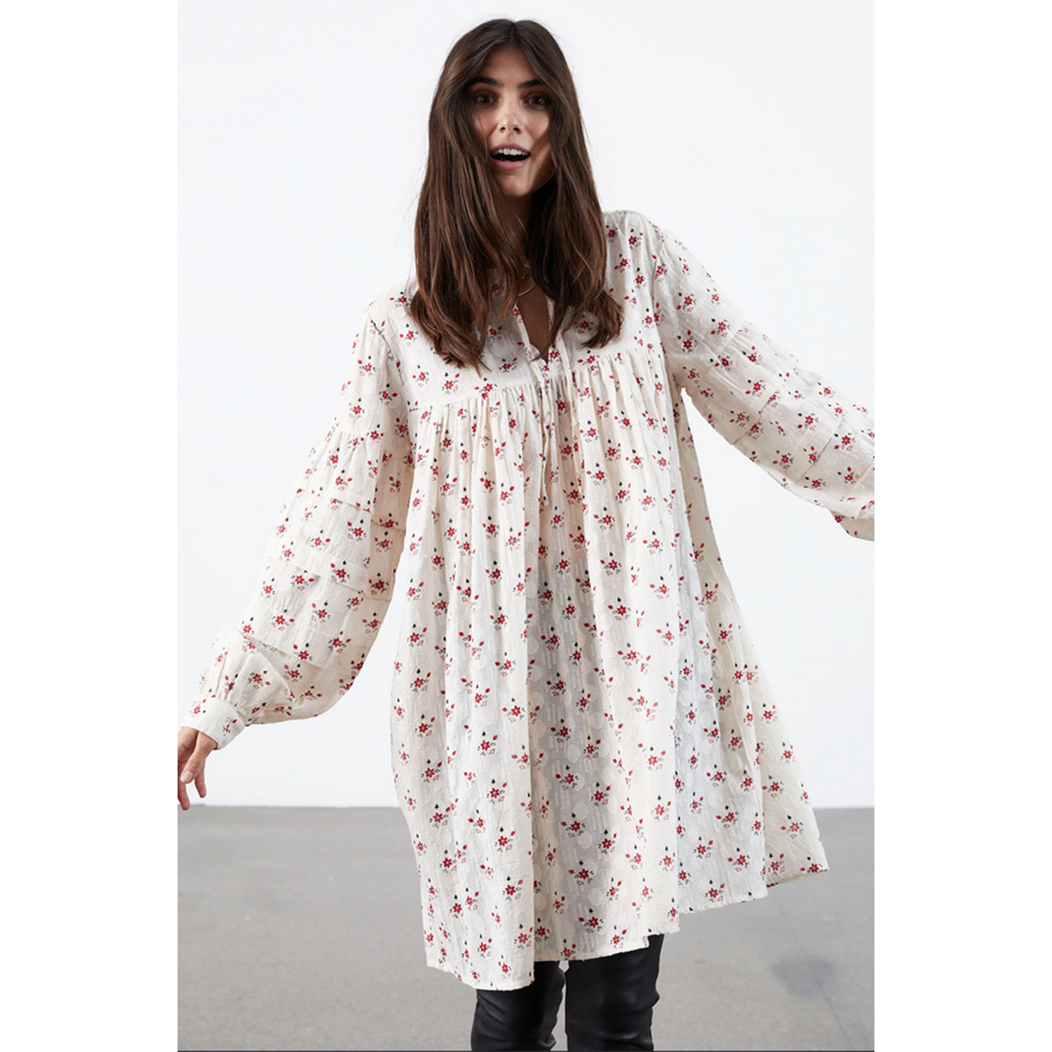 Lolly's Laundry Georgia Kleid Creme