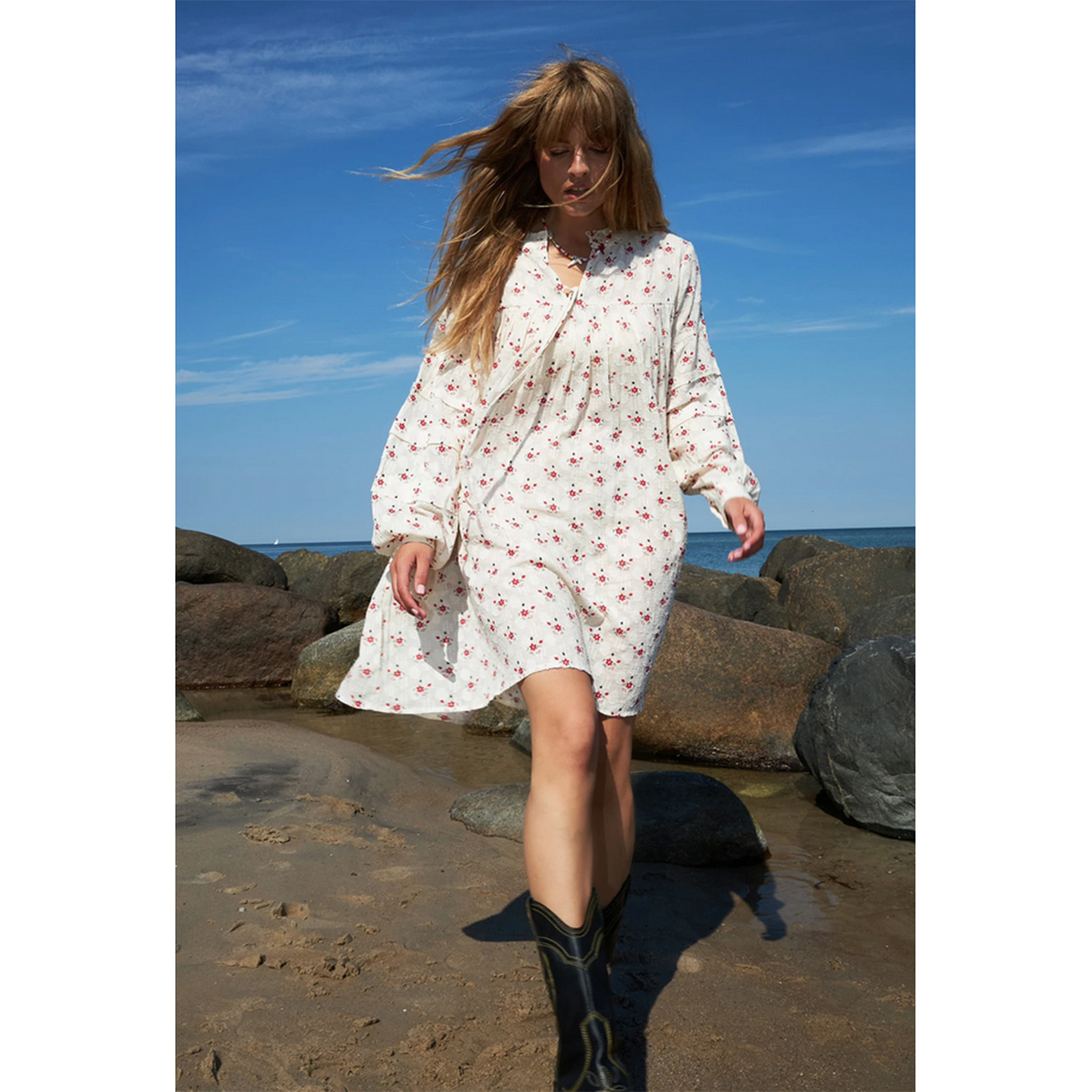 Lolly's Laundry Georgia Kleid Creme von Lolly's Laundry vorne