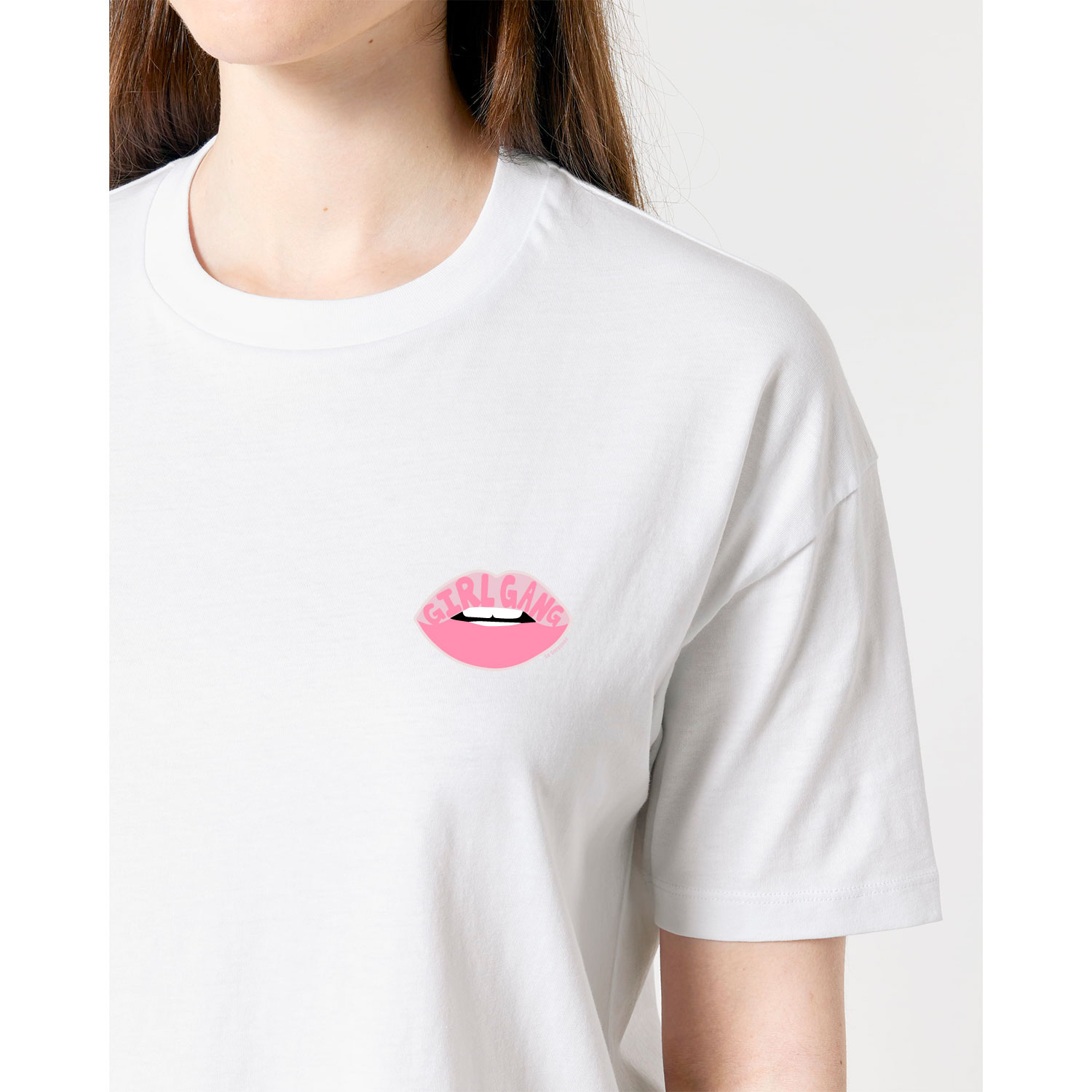 Girl Gang Boxy T-Shirt White