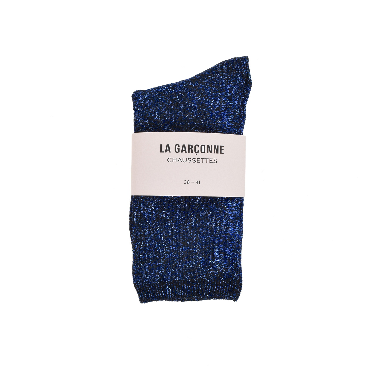 La Garçonne Accessoires Glam Glitzer Socken Dark Blue