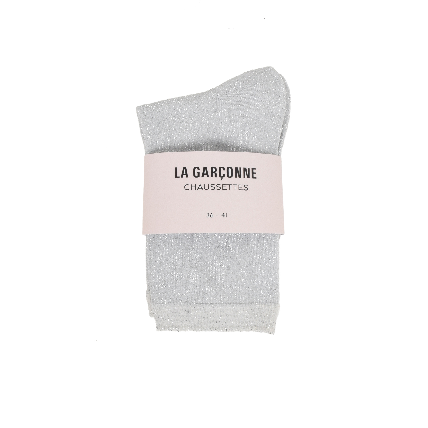 La Garçonne Accessoires Glam Glitzer Socken Silver