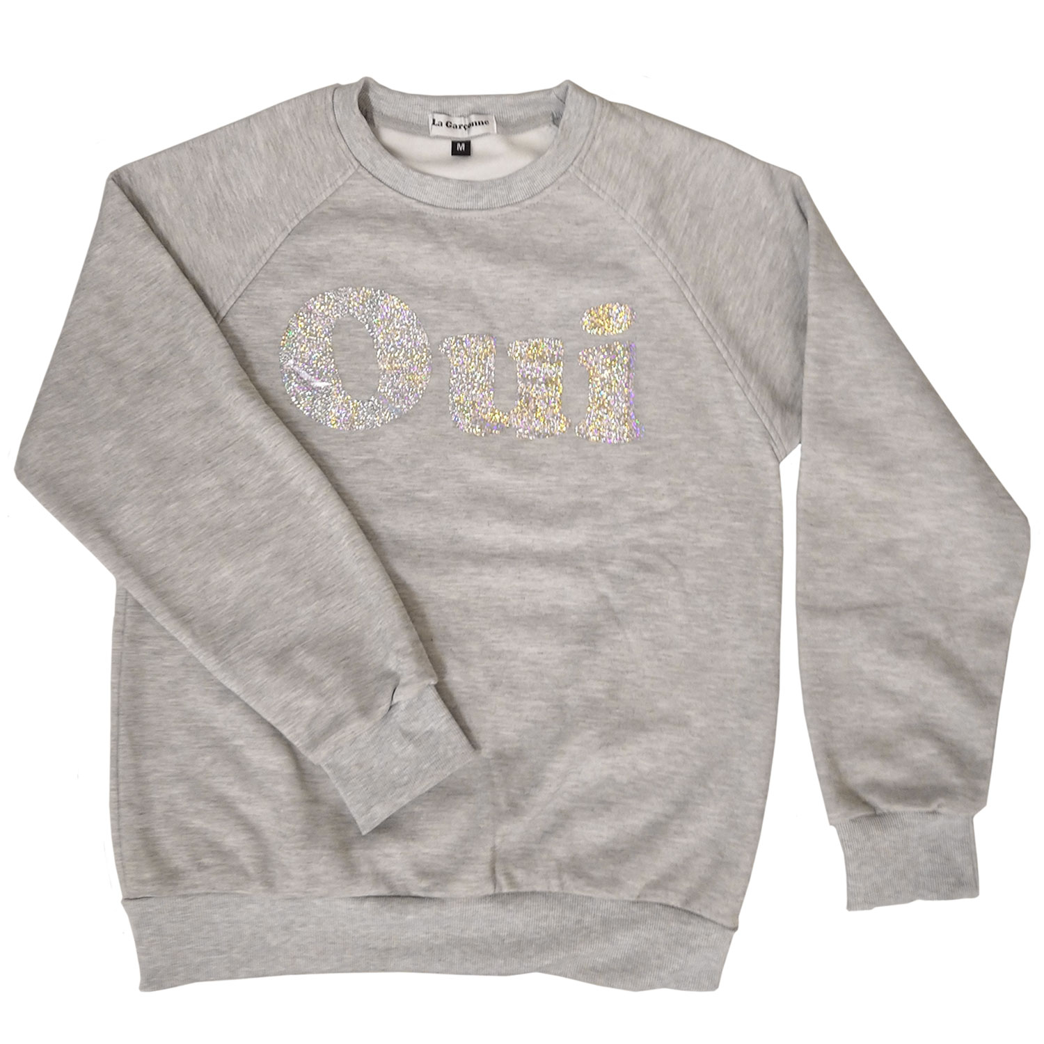 La Garçonne Vetements Oui Sweater Glitter Grey