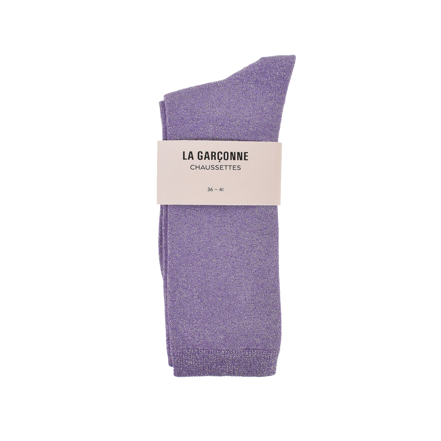 La Garçonne Accessoires Shiny Glitzer Socken in Lila von La Garçonne Accessoires