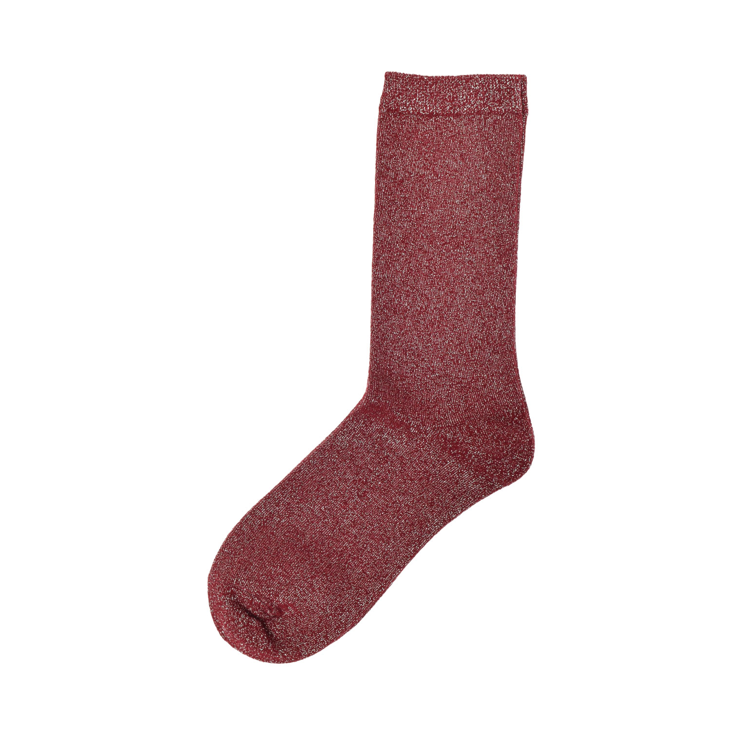 La Garçonne Accessoires Shiny Glitzer Socken Red