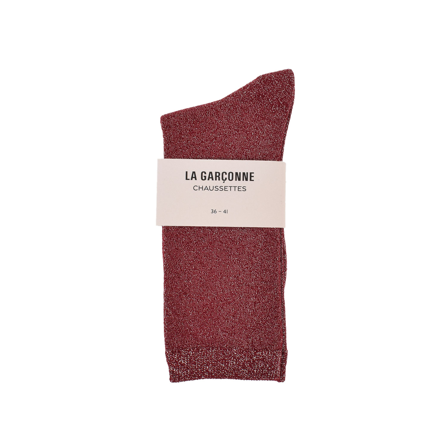 La Garçonne Accessoires Shiny Glitzer Socken in Rot von La Garçonne Accessoires