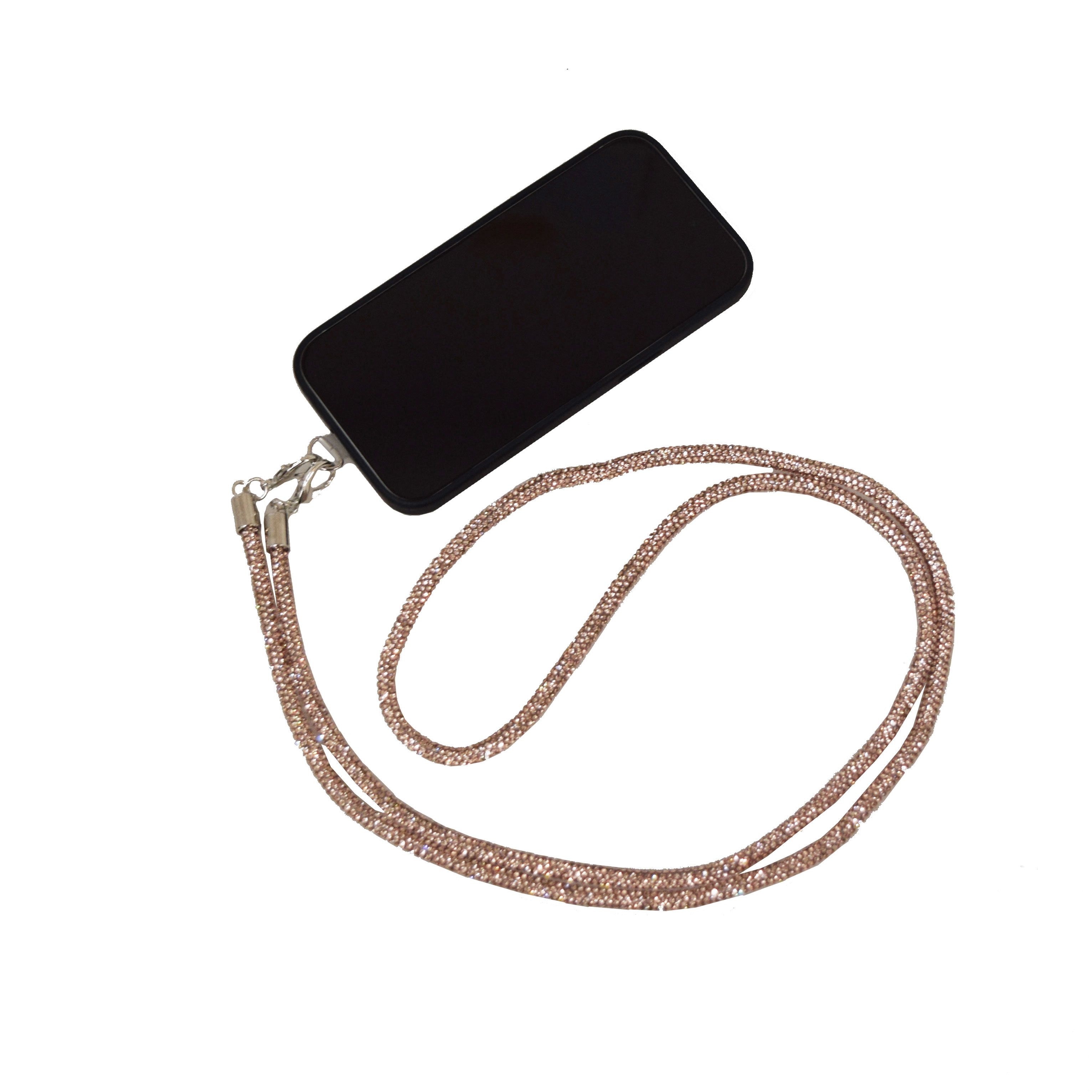 La Garçonne Accessoires Glitzer La Garconne Accessoires Handykette Champagner vorne
