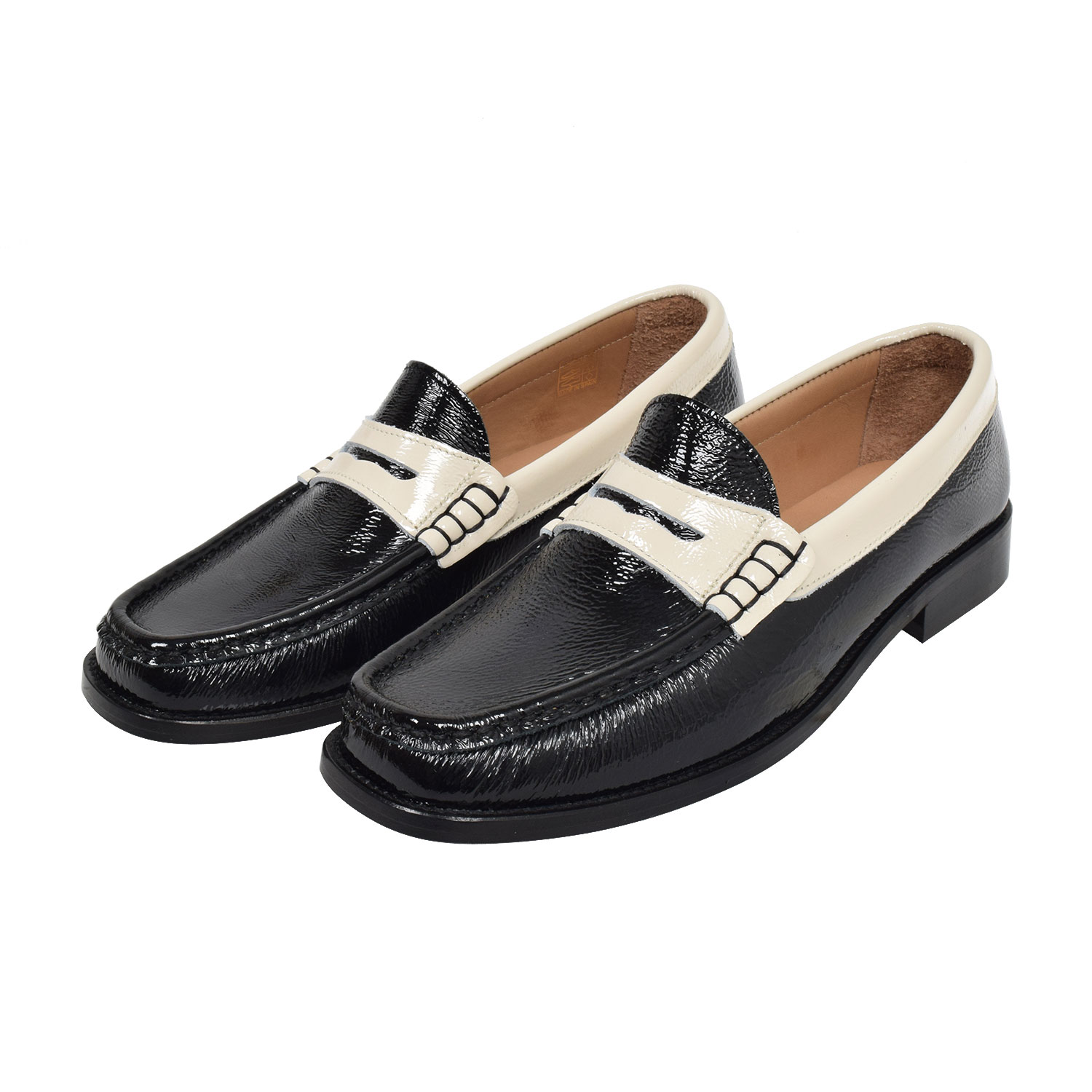 La Garçonne Gloria La Garçonne Loafer Schwarz Beige vorne