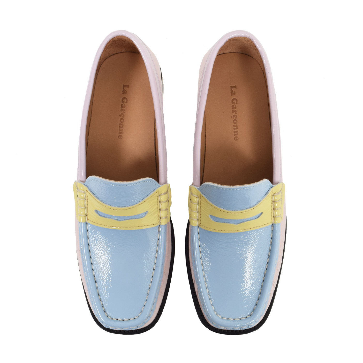 La Garçonne Gloria La Garçonne Loafer Rosa Hellblau Gelb Lila oben