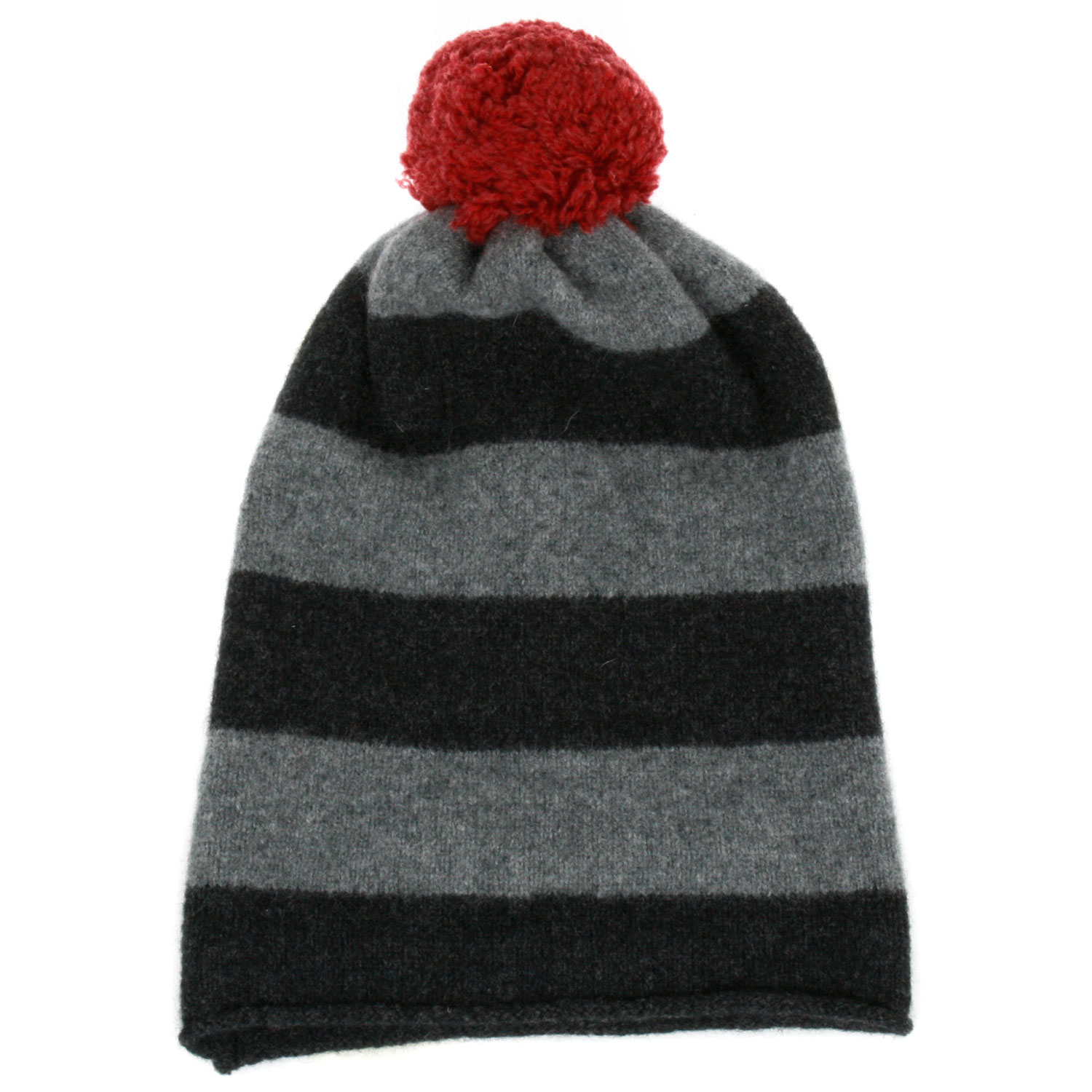 La Garçonne Accessoires Wollmütze Grau Stripe