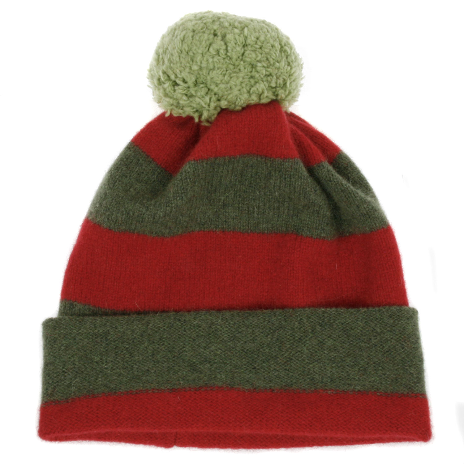 La Garçonne Accessoires Image Wollmütze Grün Bordeaux