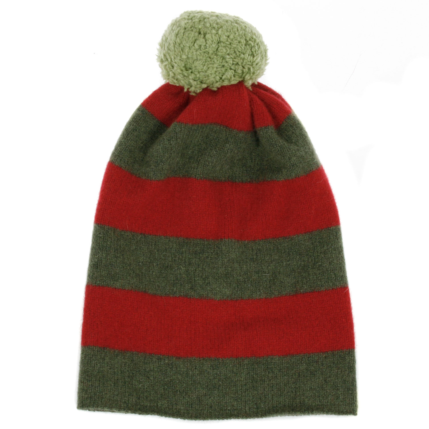 La Garçonne Accessoires Wollmütze Grün Bordeaux