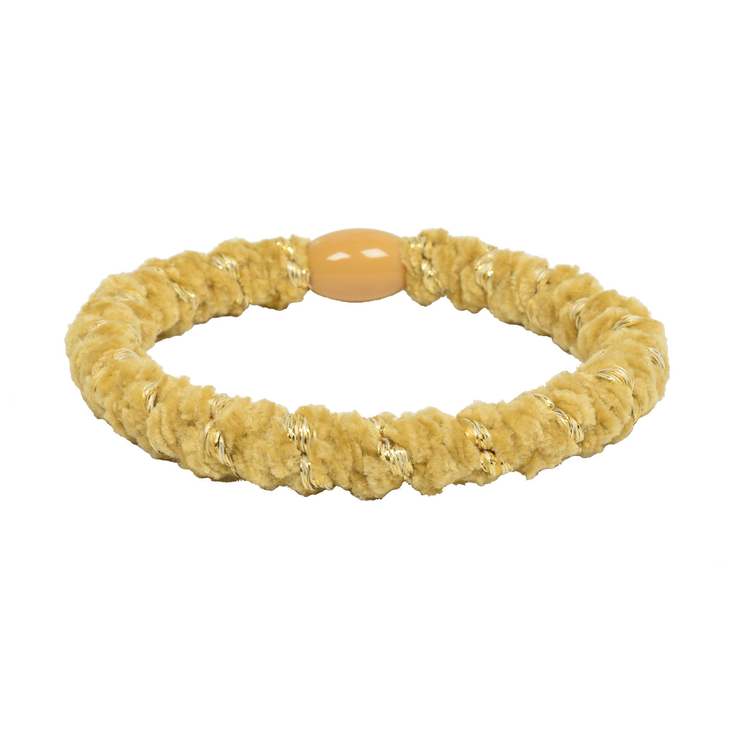 Haargummi Velvet Multi Senfgelb Gold