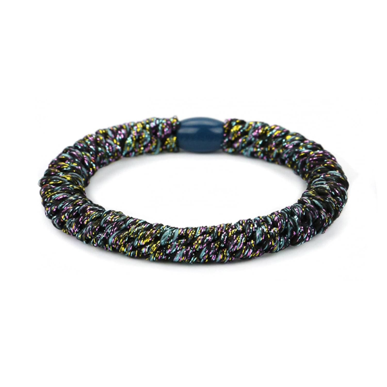 Haargummi Glitter Dark Petrol