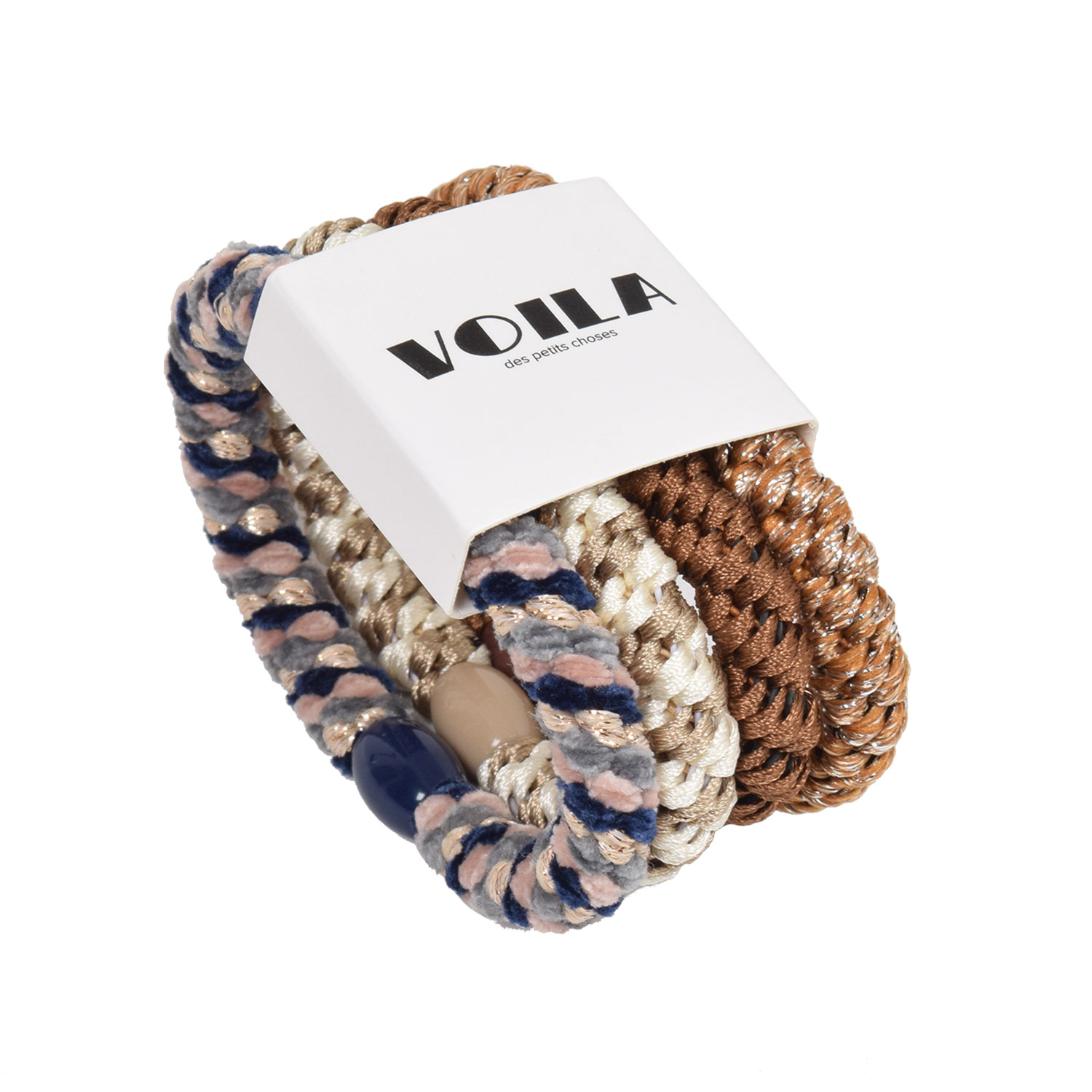 Voila Haargummi 4er Set Voila Braun